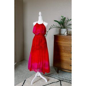 Tracy Reese Anthropologie Chiffon Pink/Red Dress